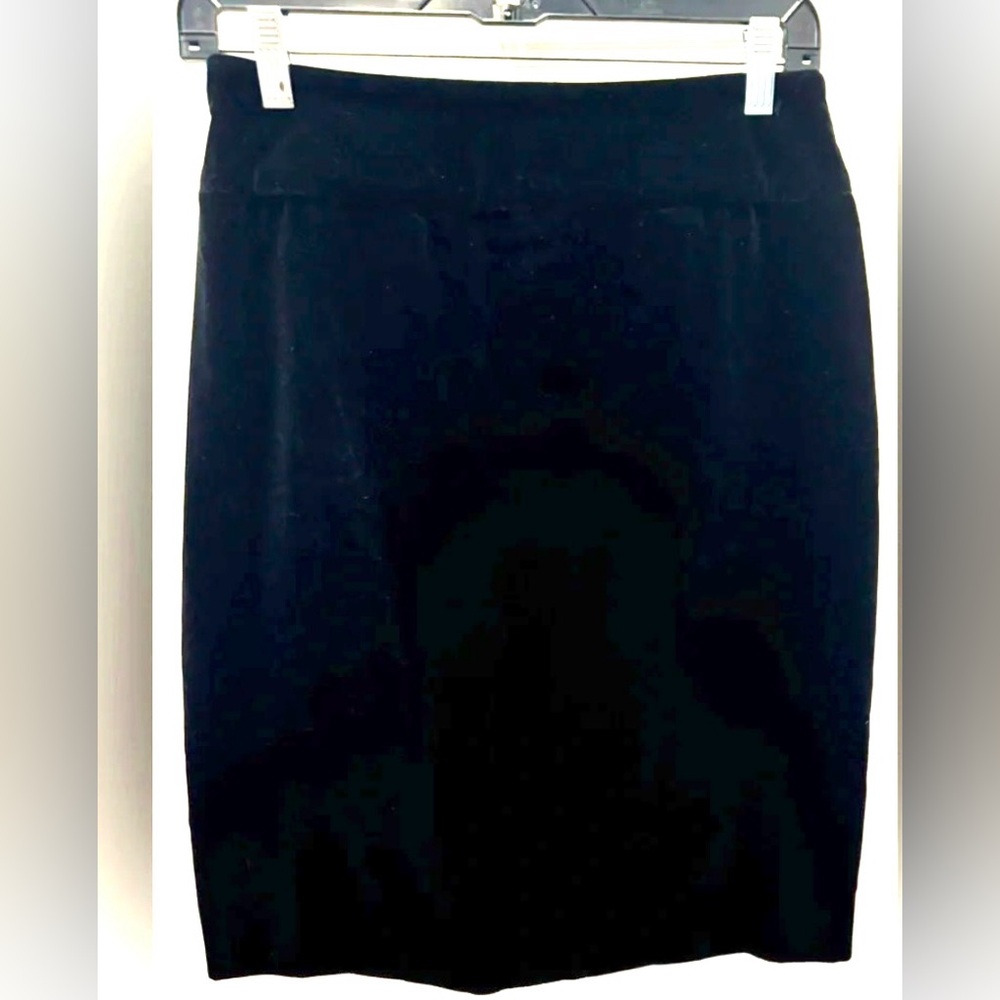Vintage Italy velvet Byblos mini pencil skirt black office party glam chic 10/46